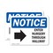 Signmission Enter Nursery Through Side Hallway Sign With Symbol, 14 in W x Rectangle, Vinyl Decal OS-2PACK-NS-D-1014-L-12076 - alternate 1